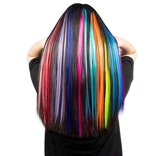 6 PCS MULTICOLOR HAIR EXTENSION CLIPS