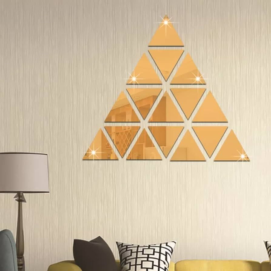 16 PCS TRIANGULAR MIRROR STICKERS