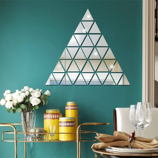 16 PCS TRIANGULAR MIRROR STICKERS